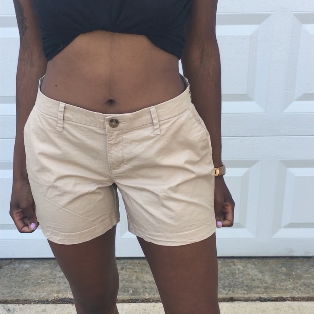 Khaki Mid length shorts